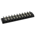 Terminal Strip, 10 Pole, 2 Row, 20 A, 300 V AC, 12 AWG, Screw Termination