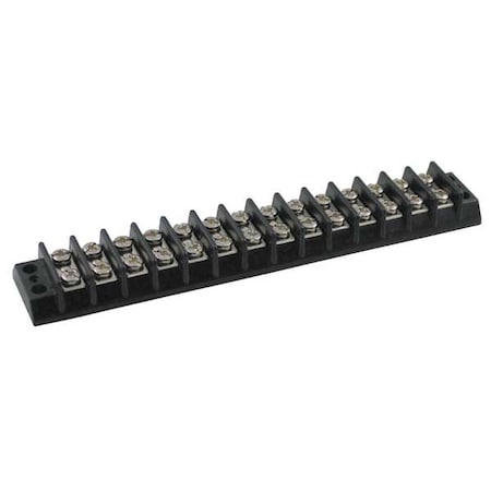 Terminal Strip, 14 Pole, 2 Row, 20 A, 300 V AC, 12 AWG, Screw Termination