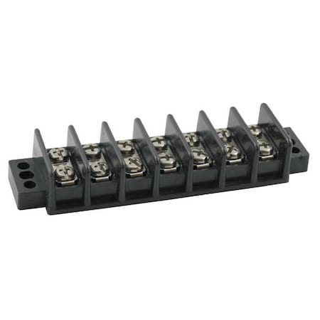 Terminal Strip, 7 Pole, 2 Row, 30 A, 600 V AC, 10 AWG, Screw Termination