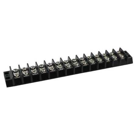 Terminal Strip, 14 Pole, 2 Row, 30 A, 600 V AC, 10 AWG, Screw Termination