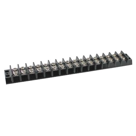 Terminal Strip, 16 Pole, 2 Row, 30 A, 600 V AC, 10 AWG, Screw Termination