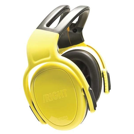 left/RIGHT Over-the-Head Ear Muffs, 28 dB NRR, Passive, Electrically Insulated, Yellow