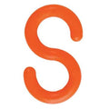 S-Hook for Plastic Chain Barrier, Orange, 2 3/10 in Length, Gloss