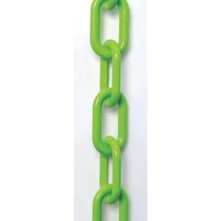 Plastic Chain, Safety Green, 100 ft Length, Gloss