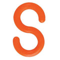 S-Hook for Plastic Chain Barrier, Orange, 2 93/100 in Length, Gloss