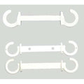 C-Hook for Plastic Chain Barrier, White, Not Applicable Length, Gloss