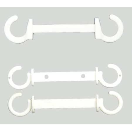 C-Hook for Plastic Chain Barrier, White, Not Applicable Length, Gloss