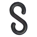 S-Hook for Plastic Chain Barrier, Black, 2 93/100 in Length, Gloss