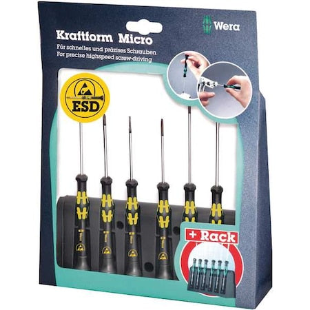 ESD Screwdriver Set, Slotted/Phillips, 6 pcs