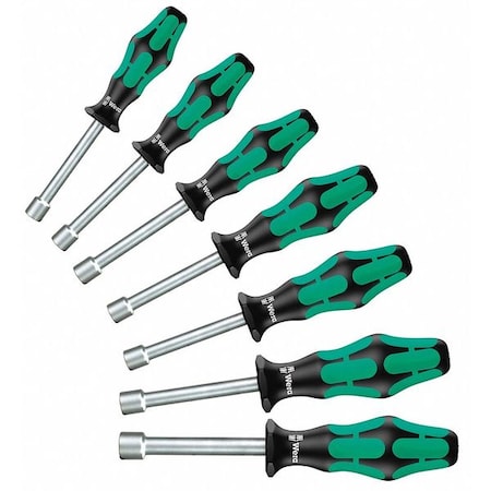 Nut Driver Set, SAE, Hollow Round, 7 pcs.