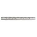 Steel Rule, Rigid, 6In, 50/100ths/0.5/1mm