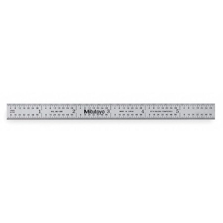 Steel Rule, Flexible, 6In, 32/64ths/0.5/1mm