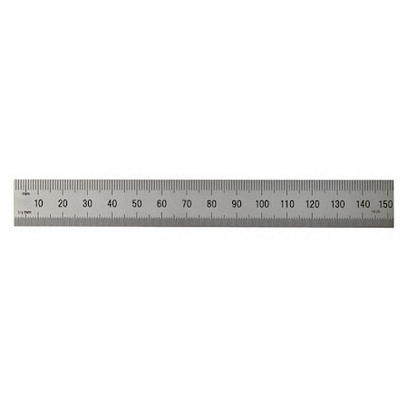 Steel Rule, Rigid, 6In, 32/64ths/0.5/1mm
