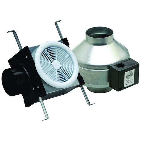 Steel 11"D, 13.9"H, 7.3"W Inline Duct Fan