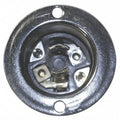 Midget Flanged Locking Inlet, 15 A, 125V AC, Single Phase, 2 Pole, Screw Terminals, Black