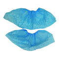 Shoe Covers, Polypropylene, Slip Resistant, 6 in Overall Height, Elastic Closure, Blue, PK100