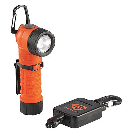 PolyTac 90 X USB Right Angle Handheld Light, Orange 500 lm