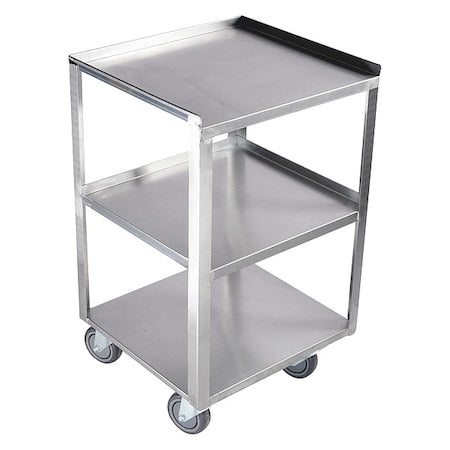 Utility Cart, Stainless Steel, 300 lb Load Capacity, 18 1/2 in L, 16 3/4 in W, 30 1/8 in H