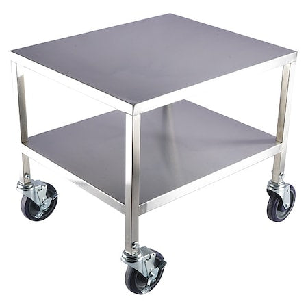 Utility Cart, Stainless Steel, 500 lb Load Capacity, 24 in L, 20 in W, 21 1/16 in H
