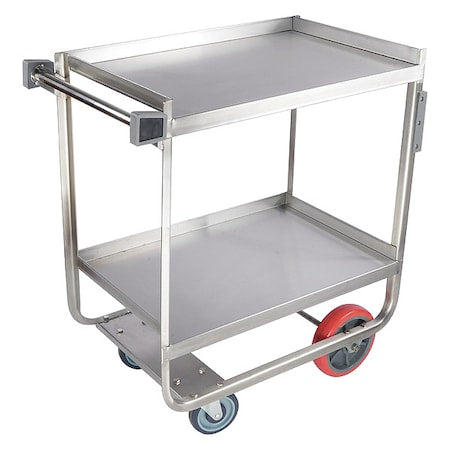 Utility Cart, Stainless Steel, 700 lb Load Capacity, 29 1/4 in L, 17 in W, 34 1/2 in H
