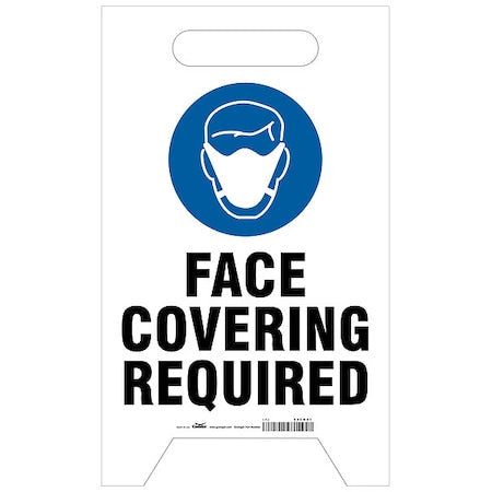 A-Frame Standing Floor Sign, 19 in H, 12 in W, Plastic, English, CDRPFR018