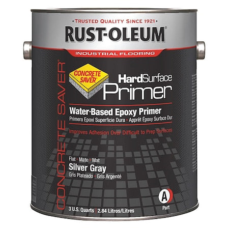 Epoxy Primer, Silver Gray, Flat, 3.75 qt, 250 to 350 sq ft/gal, None Series