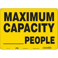 Maximum Capacity _ People, 14 in W x 10 in H, Plastic, 60GK41