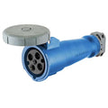 Watertight Pin & Sleeve Connector, 20 A, 250V AC, Three Phase, 3 Pole, IEC Grounding, Blue, NEMA 4X