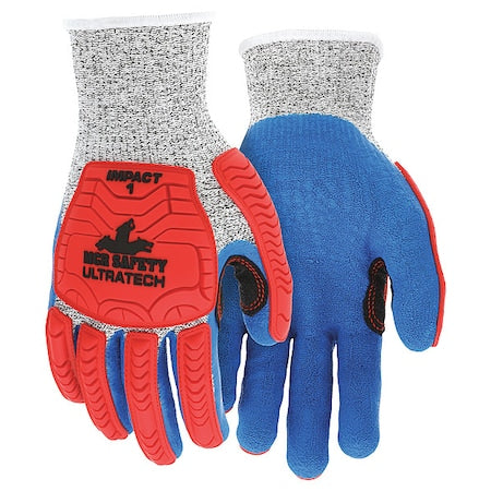 Coated Gloves, Cut Level A4 , Dipped , Latex , Rough , XL 12 PK