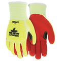 Coated Gloves, Cut Level A5 , Dipped , Foam Nitrile , Sandy , L 12 PK