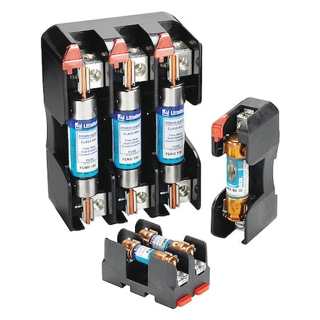 Open Fuse Block, 31 to 60A Amp Range, 250V AC/DC Volt Rating, 1 Poles, Box Lug