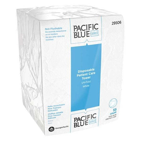 Dry Wipe, 1 Ply, 55 Sheets, No Roll, White