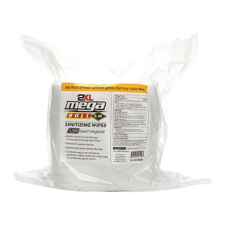 Sanitizer Wipes, 7.7 inL, 6 inW, PK2