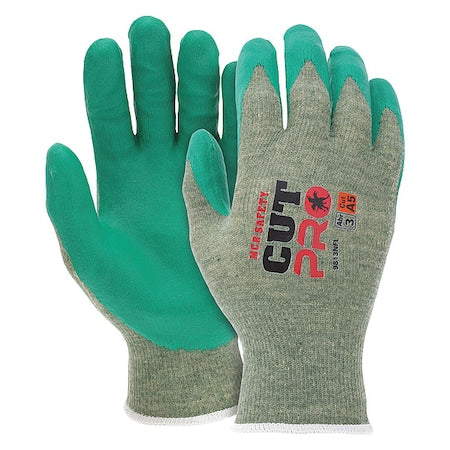 Coated Gloves, Cut Level A6 , Dipped , Foam Nitrile , Sandy , 2XL 12 PK