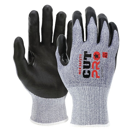 Coated Gloves, Cut Level A3 , Dipped , Foam Nitrile , Sandy , S 12 PK