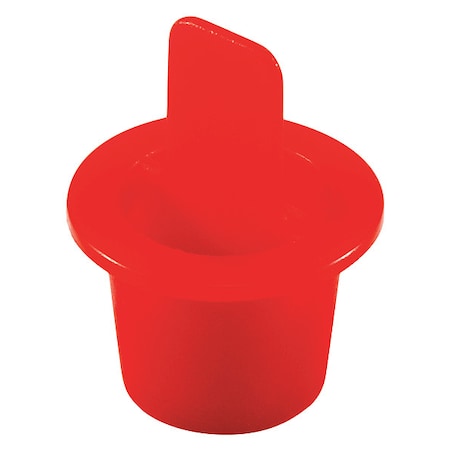 Center Pull-Tab Tapered Plug, Red, LDPE 5000 PK