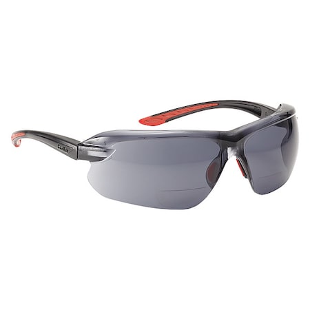 PSSIRI, Safety Glasses, Anti-Fog, Anti-Static & Anti-Scratch, Gray Lens, Black/Red Frame