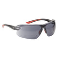 PSSIRI, Safety Glasses, Anti-Fog, Anti-Static & Anti-Scratch, Gray Lens, Black/Red Frame