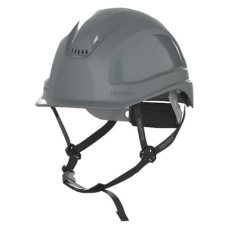Hard Hat, Ceros, Polyethylene, 6 Point Ratchet, Type 1, Class C, Gray