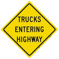 Reflective Aluminum Traffic Sign, 24 in H, 24 in W, Aluminum, Diamond, English, 60MM12