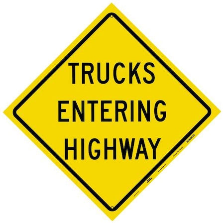 Reflective Aluminum Traffic Sign, 48 in H, 48 in W, Aluminum, Diamond, English, 60MM14
