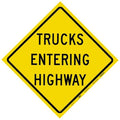 Reflective Aluminum Traffic Sign, 36 in H, 36 in W, Aluminum, Diamond, English, 60MM16