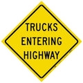 Reflective Aluminum Traffic Sign, 36 in H, 36 in W, Aluminum, Diamond, English, 60MM19