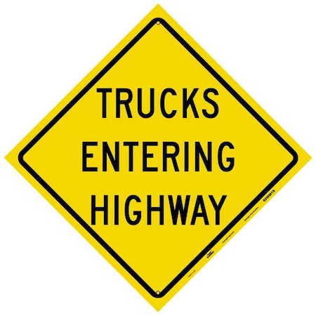 Reflective Aluminum Traffic Sign, 36 in H, 36 in W, Aluminum, Diamond, English, 60MM19