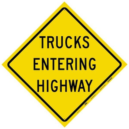 Reflective Aluminum Traffic Sign, 48 in H, 48 in W, Aluminum, Diamond, English, 60MM20