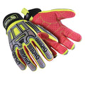 Rig Lizard(R) 2028X Mechanics Gloves, Synthetic Leather Palm, M, High-Visibility Yellow