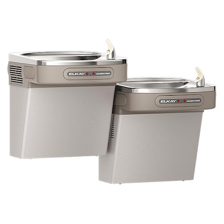 Dual Hands-free Activation Bi-level ADA Cooler Filtered Refrigerated Light Gray