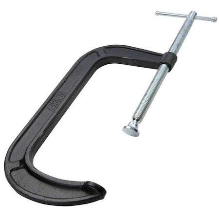 C-Clamp, 8 in Maximum Opening, Black
