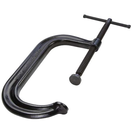 C-Clamp, 8 in Maximum Opening, Black