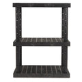 Plastic Shelving, 24 in D, 36 in W, 48 in H, 3 Shelves